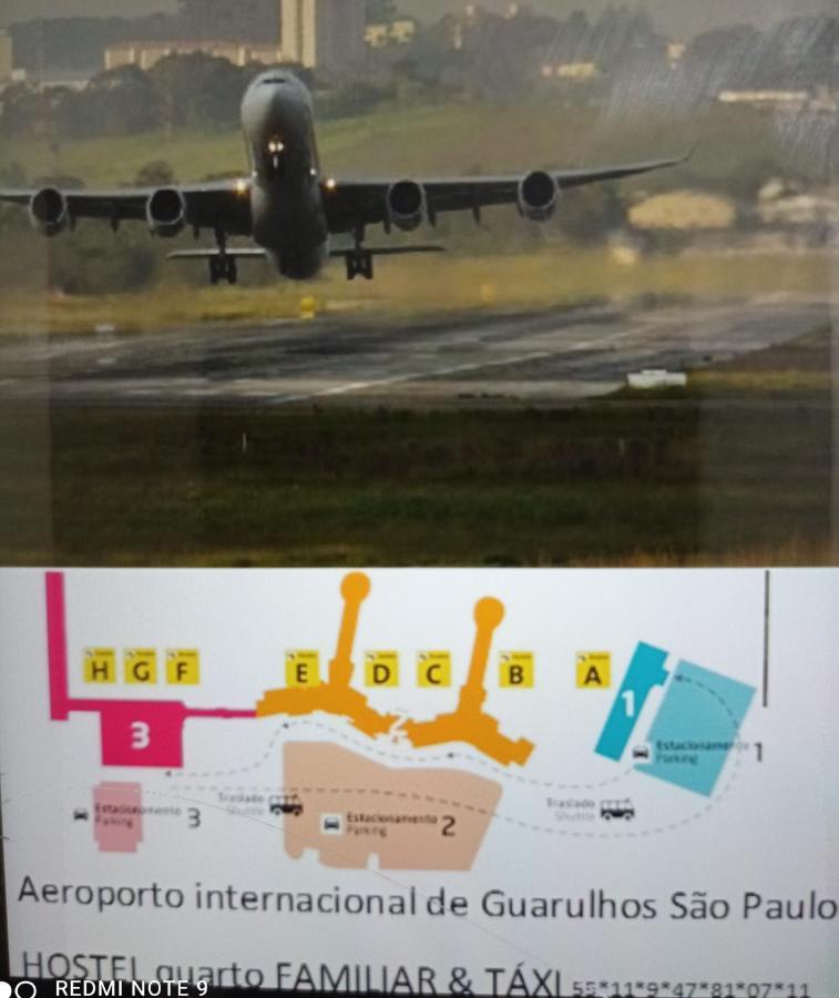 POUSADA família QUARTOS INDIVIDUAIS c banheiro&TÁXI próximo do aeroporto Internacional de Guarulhos SP Esterno foto